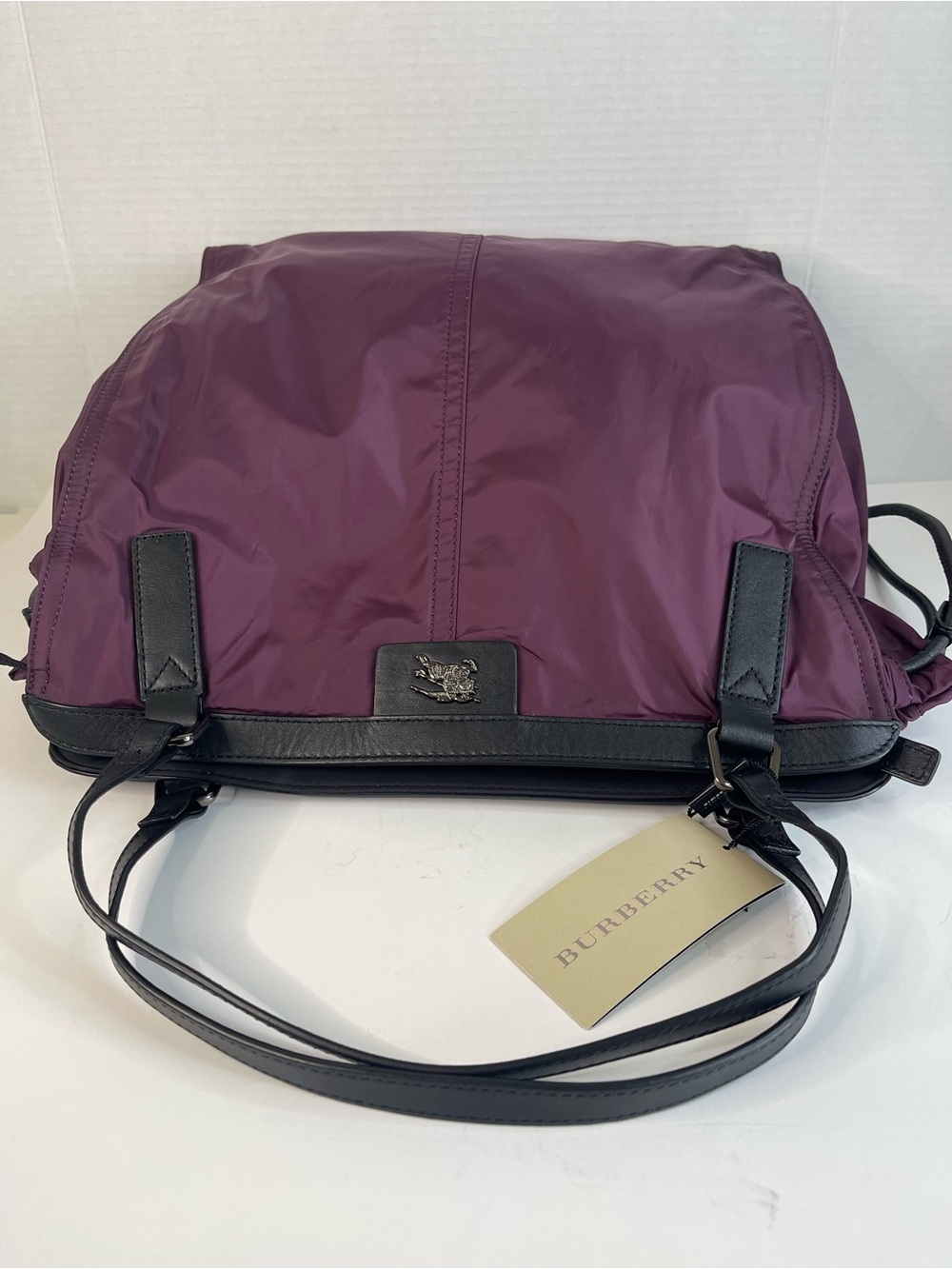 Burberry Buckleigh purple nylon tote bag - Picture 8 of 16